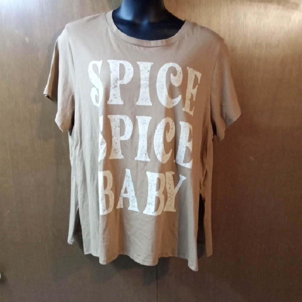 ARULA Tan Graphic Short Sleeve Tee